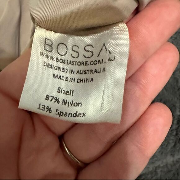 Revolve Bossa Bssa Nude Deep Back High Rise Cut Bottom Bodysuit NWT Size Medium - Picture 8 of 8